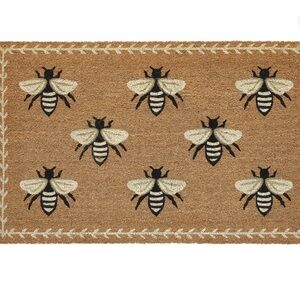 My Texas House Multi Bee with Border Outdoor Coir Mat, 30" x48”